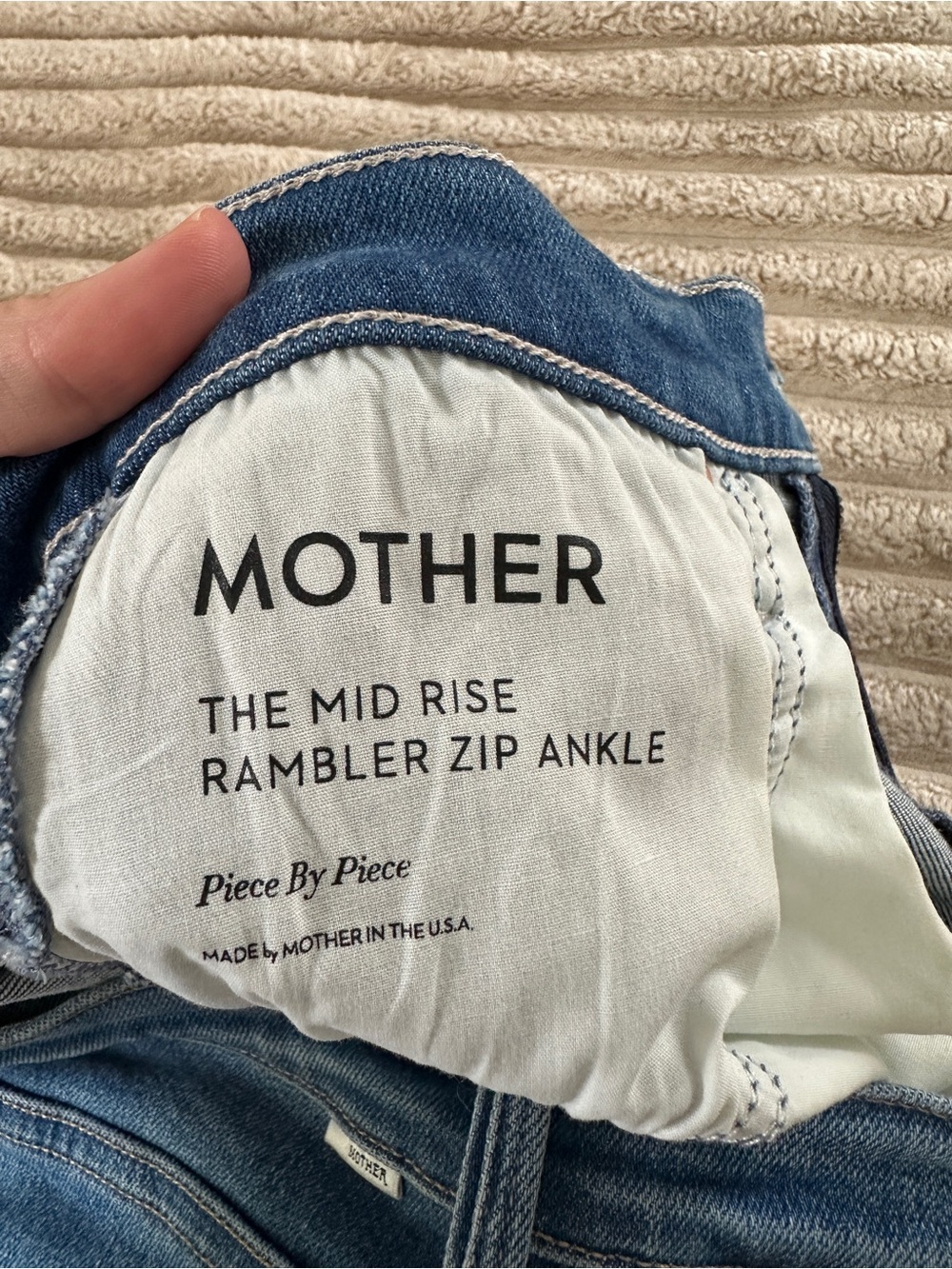 MOTHER Men's Straight-Leg Jeans in Blue Wash - Picture 3 of 6